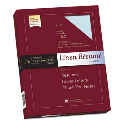 SOURD18BCFLN PAPER,RESUMELINEN,32LB,BE