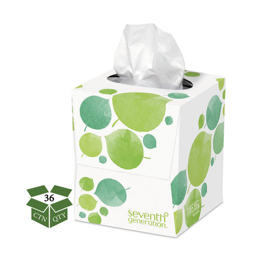 100% Recycled Facial Tissue, 2-Ply, White, 85 Sheets/Box, 36 Boxes/Carton