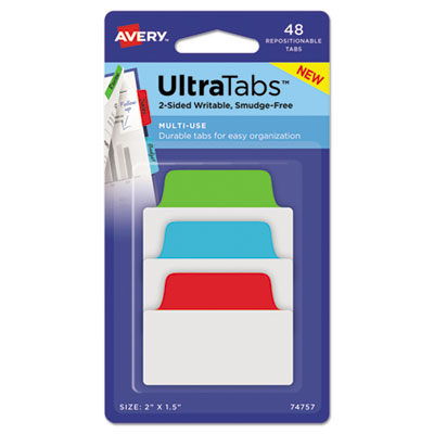 AVE74757 TAB,POLY,PRIM,48/PK,AST
