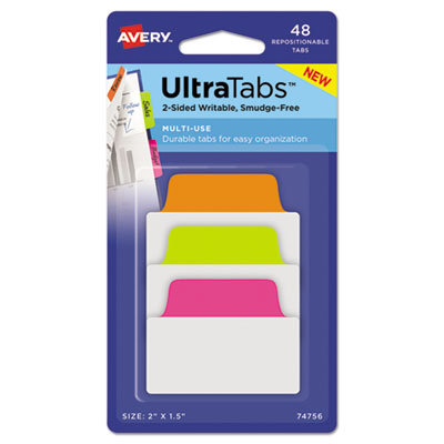 AVE74756 TAB,POLY,NEON,48/PK,AST