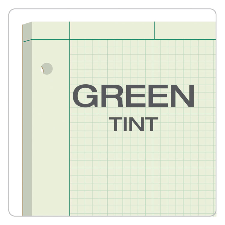 Engineering Computation Pads, Green Cover, Quadrille Rule (5 sq/in, 1 sq/in), (200) Green-Tint 8.5 x 11 Sheets