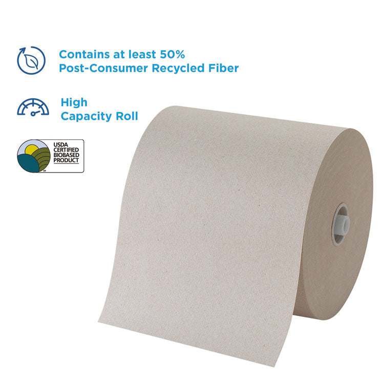 Pacific Blue Ultra Paper Towels, 1-Ply, 7.87" x 1,150 ft, Natural, 3 Rolls/Carton