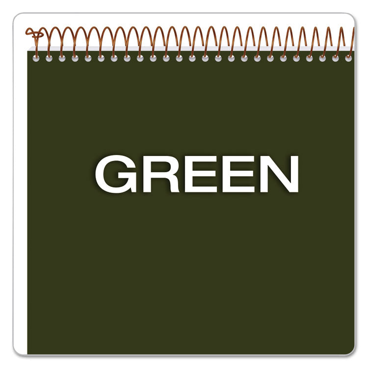 Gold Fibre Wirebound Project Notes Pad, Green Cover, Project-Management Format, (70) White 8.5 x 11 Sheets