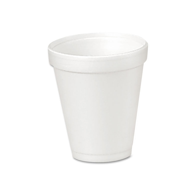 Foam Drink Cups, 4 oz, White, 50/Bag, 20 Bags/Carton