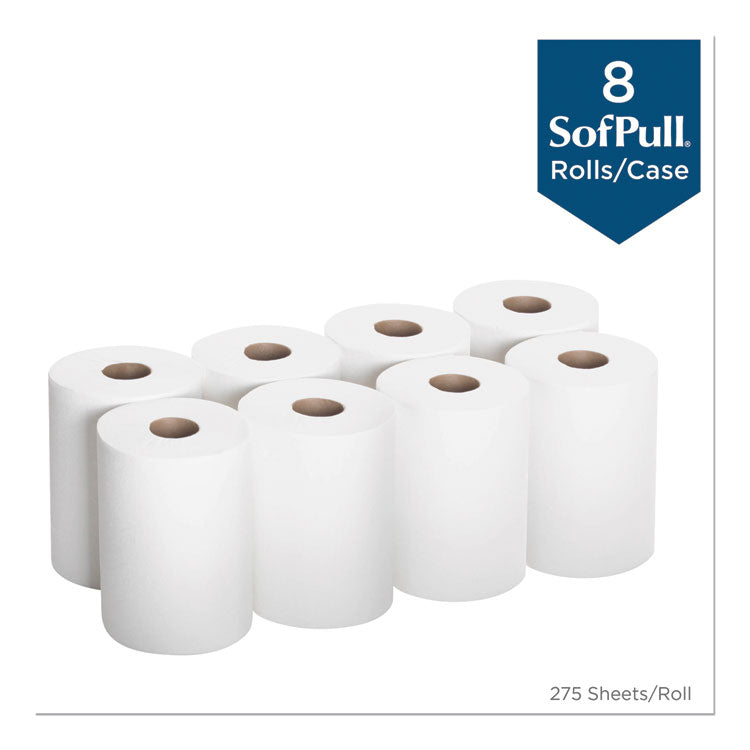 SofPull Premium Junior Capacity Towel, 1-Ply, 7.8 x 14.8, White, 225/Roll, 8 Rolls/Carton