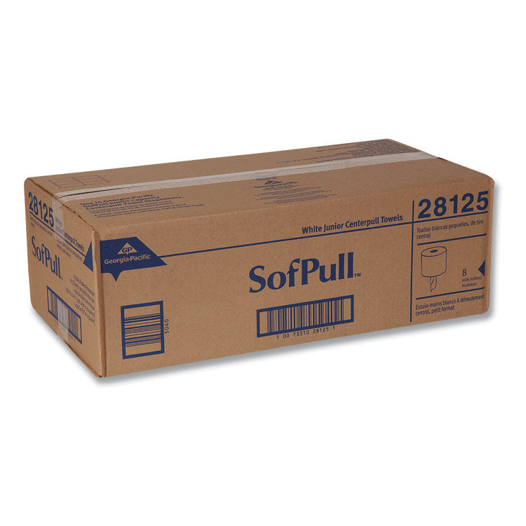 SofPull Premium Junior Capacity Towel, 1-Ply, 7.8 x 14.8, White, 225/Roll, 8 Rolls/Carton