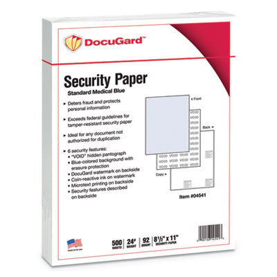 PRB04541 PAPER,SECURITY,8.5X11,BE
