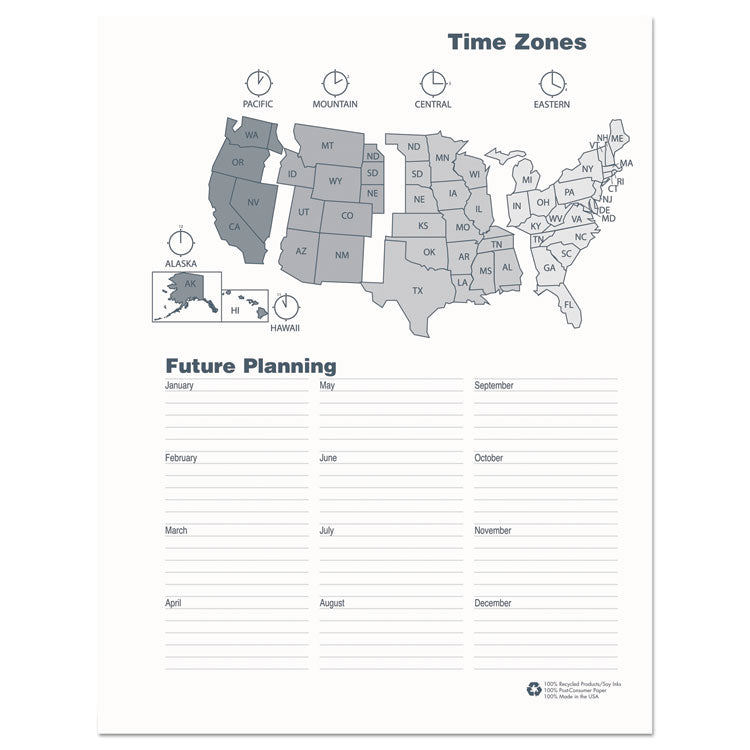 14-Month Recycled Ruled Monthly Planner, 8.75 x 6.78, Black Cover, 14-Month: Dec 2025 to Jan 2027