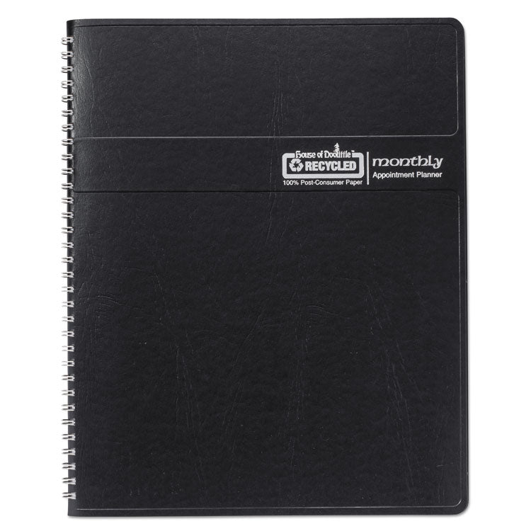14-Month Recycled Ruled Monthly Planner, 11 x 8.5, Black Cover, 14-Month: Dec 2025 to Jan 2027