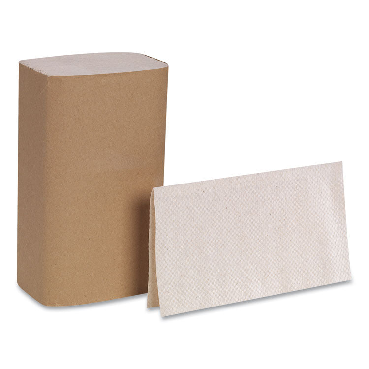 Pacific Blue Basic S-Fold Paper Towels, 1-Ply, 10.25 x 9.25, Brown, 250/Pack, 16 Packs/Carton