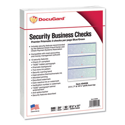 PRB04539RM PAPER,3-UP CHECKS,BEGN