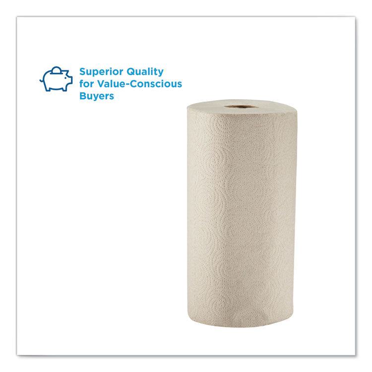 Pacific Blue Basic Jumbo Perforated Kitchen Roll Paper Towels, 2-Ply, 11 x 8.8, Brown, 250/Roll, 12 Rolls/Carton
