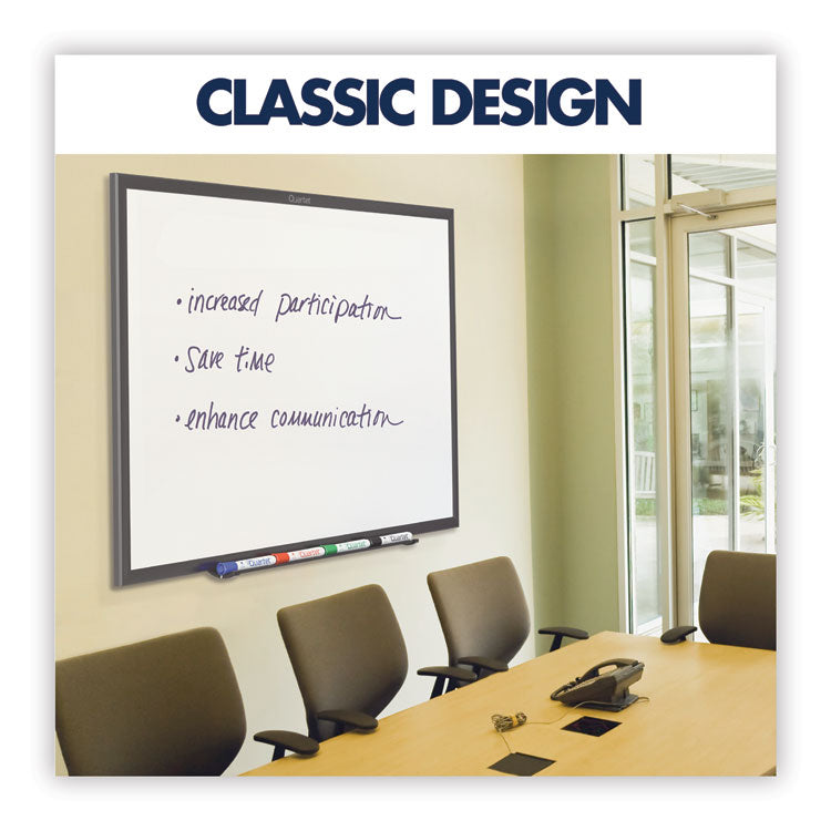 Classic Series Total Erase Dry Erase Boards, 60" x 36", White Surface, Black Aluminum Frame