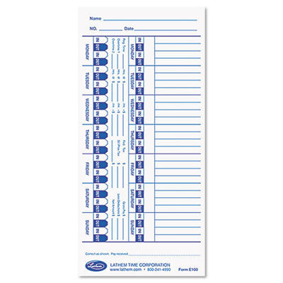 LTHE100 CARD,UIVSL TIME,100PK,WE