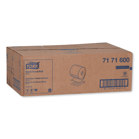 Universal Hand Towel Roll, Notched, 1-Ply, 7.5 x 10, White, 756/Roll, 6/Carton