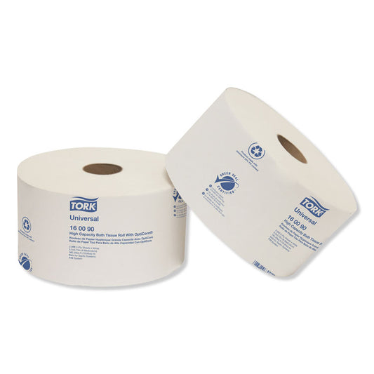 Universal High Capacity Bath Tissue with OptiCore, Septic Safe, 2-Ply, White, 2,000 Sheets/Roll, 12 Rolls/Carton