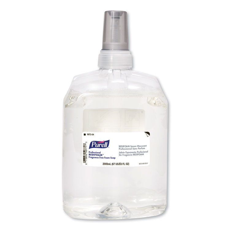 Professional REDIFOAM Foam Soap Refill, Fragrance-Free, 2,000 mL, 4/Carton