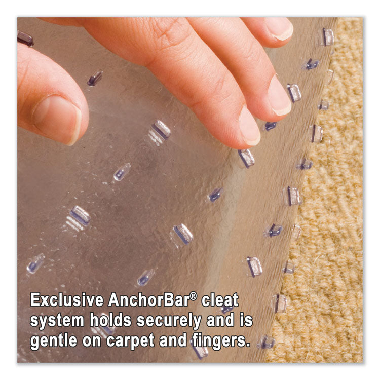 EverLife Intensive Use Chair Mat for High to Extra-High/Plush Pile Carpeted Floors, Rectangular, 46" x 60", Clear