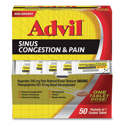 PFYBXAVSCP50BX FIRST AID,ADVIL SINUS,50