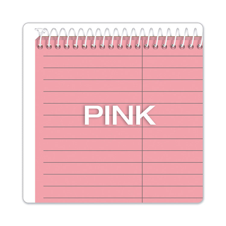 Prism Steno Pads, Pink Cover, Gregg Rule, (80) Pink 6 x 9 Sheets, 4/Pack