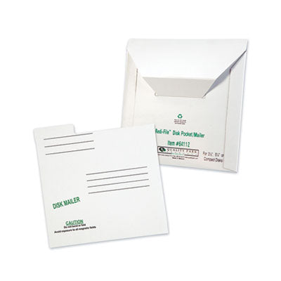 QUA64112 MAILER,DISK/CD,10/PK,WH