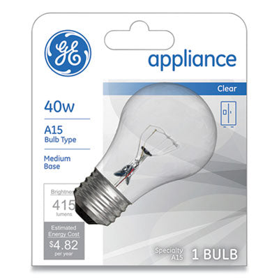 GEL15206 BULB,GE,40W,INCAND,APP
