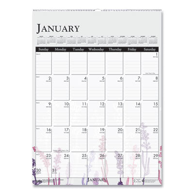 HOD3462 CALENDAR,WILDFLWR,LGE,AST