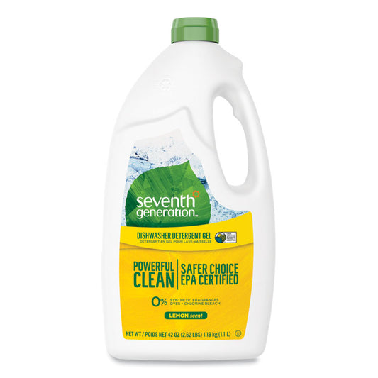 Natural Automatic Dishwasher Gel, Lemon Scent, 42 oz Bottle, 6/Carton