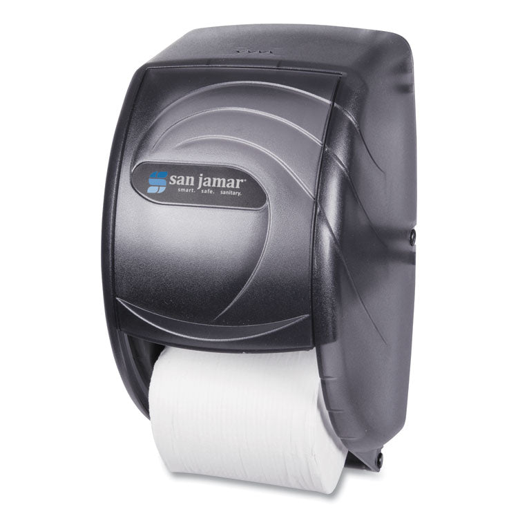 Duett Standard Bath Tissue Dispenser, Oceans, 7.5 x 7 x 12.75, Transparent Black Pearl