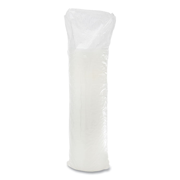 Plastic Lids, Straw-Slot Lid, Fits 12 oz to 24 oz Hot/Cold Foam Cups, Translucent, 100/Pack, 10 Packs/Carton