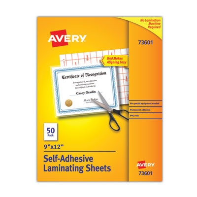 AVE73601 SHEET,LAMINATE,9X12,50/BX