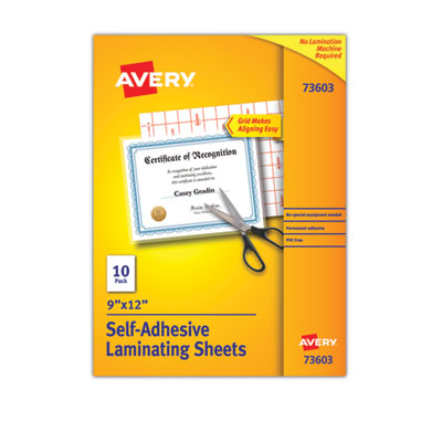 AVE73603 SHEET,LAMINATE,9X12,10/PK