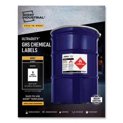 AVE60501 LABEL,GHS CHEMICAL,50,WH