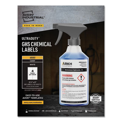 AVE60503 LABEL,CHMCL,200,3.5X5,WH