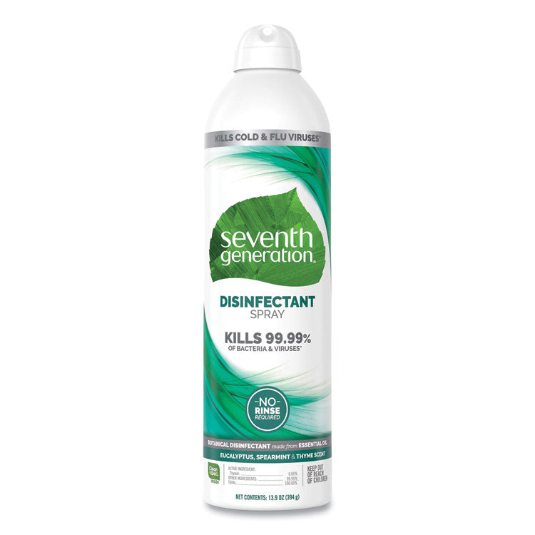 Disinfectant Sprays, Eucalyptus/Spearmint/Thyme Scent, 13.9 oz Spray Bottle, 8/Carton