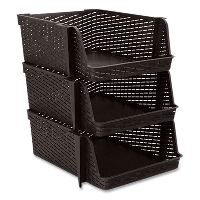 AVT39221 BIN,STACK,OPEN LID,3PK,BK