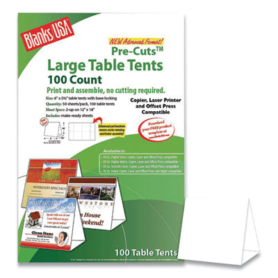 BLA01FLWH PAPER,TBL TNT,WH,100