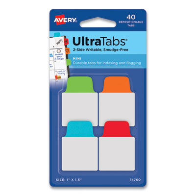AVE74760 TAB,POLY,PRIM,40/PK,AST