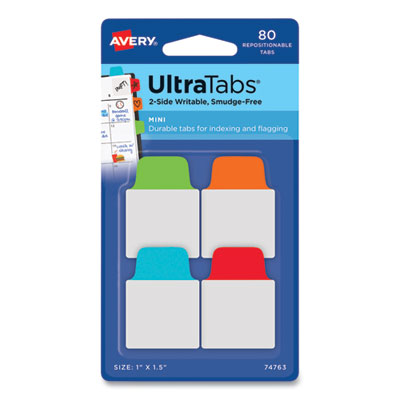 AVE74763 TAB,POLY,PRIM,80/PK,AST