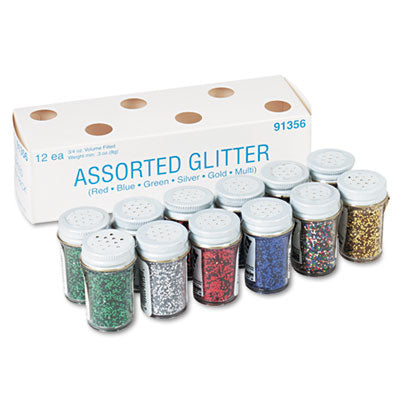 PAC91356 GLITTER,.75OZ,12/PK,AST