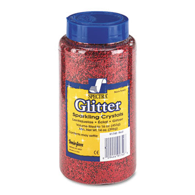 PAC91740 GLITTER,16OZ,RD