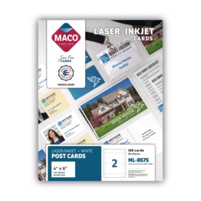 MACML8575 CARD,LASER POST,WHT