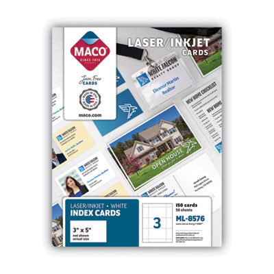 MACML8576 CARD,LASER INDEX,WHT