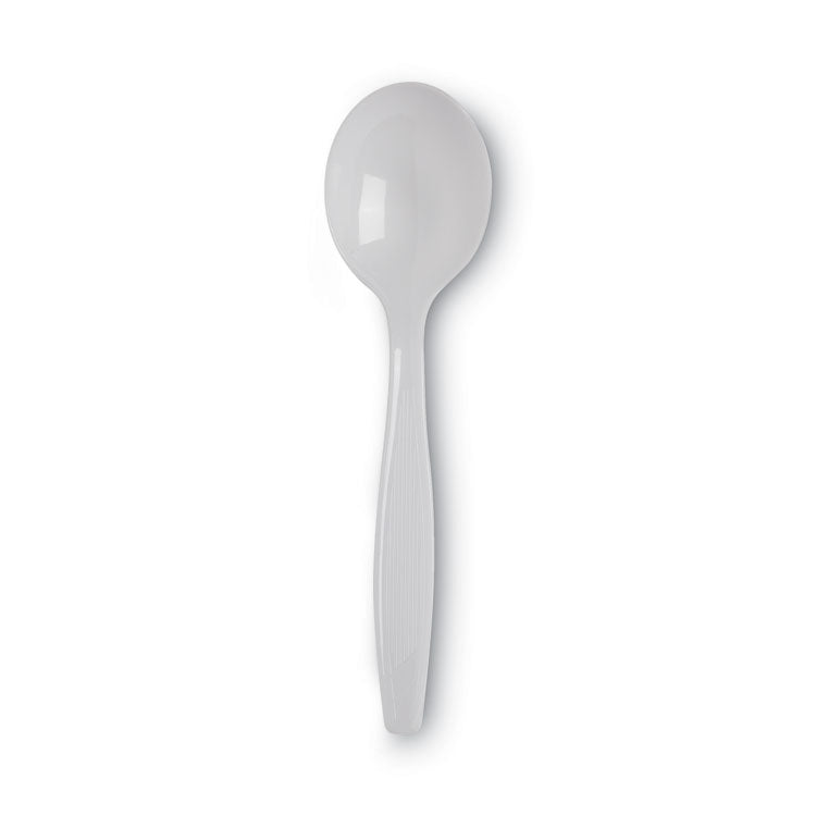 Plastic Cutlery, Heavyweight Soup Spoon, White, 100/Box, 10 Boxes/Carton