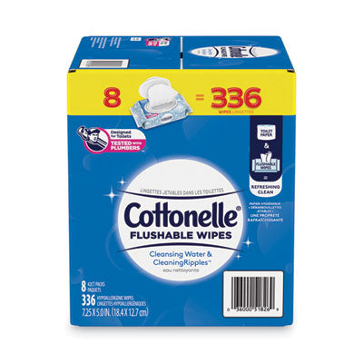 KCM51826 WIPES,FLUSHBL,42SH,8PK/CT