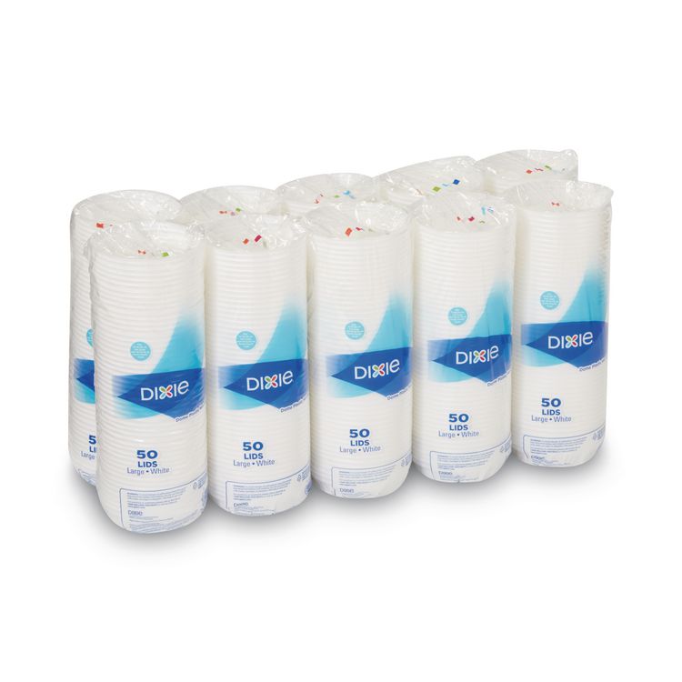 Dome Lid, Fits 10 oz to 16 oz PerfecTouch Hot Cups/12 oz to 20 oz WiseSize Hot Cups, Plastic, White, 500/Carton