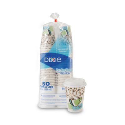 DXE5342COMBO600 CUP,W/LID,12OZ,HOT,50/PK