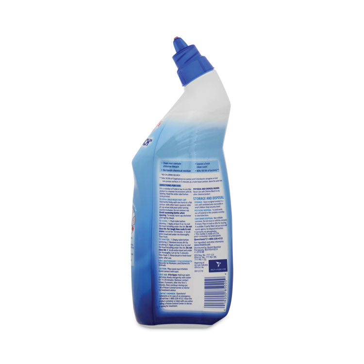 Toilet Bowl Cleaner with Oxi Action, Ocean Fresh Scent, 24 oz Angle-Neck Bottle, 2/Pack, 4 Packs/Carton