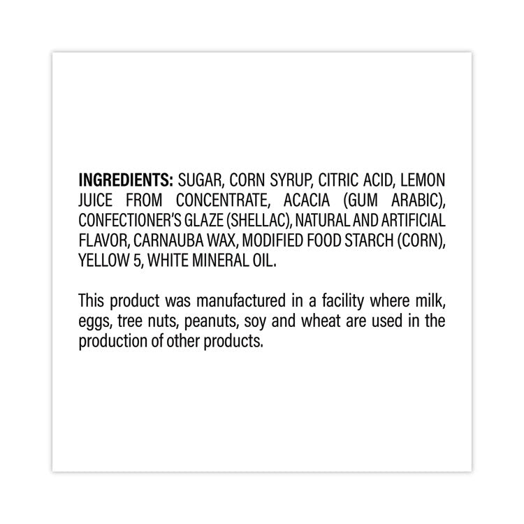 Lemon Candy, Individually Wrapped, 40.5 oz Tub, 150 Pieces