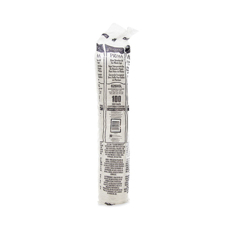 Prima Strawless Plastic Lids, Fits 12 oz to 26 oz Cold Cups, Clear, 1,000/Carton